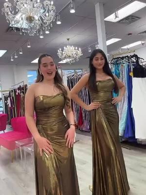 ⭐️ METALLIC VIBES ⭐️ #bellastyleokc #shopokc #fyp #promdress #yestothedress #prom2025 #prom #promlife #promdresses 