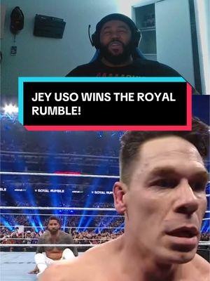 JEY USO WINS THE ROYAL RUMBLE! 🔥🔥 #justintune #fyp #wrestlingtiktok #jeyuso #jeyusowwe #royalrumble2025 #wrestlingreactions #yeet 