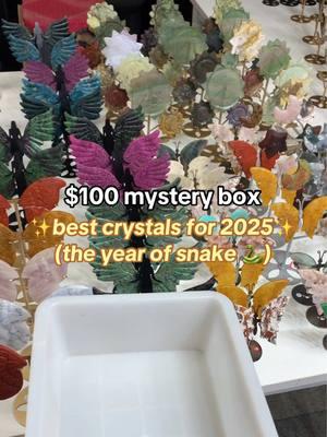 Pack a $100 Simmon’s Pick box, the best crystals for 2025, the snake year. #crystalsupplier #crystalsforprotection #crystalshop #crystalhealing 