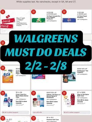 Walgreens Must Do Deals for the Week of 2/2 - 2/8!  #walgreens #walgreenscouponing #walgreensdeals #walgreensmustdodeals #coupon #couponing #coupondeals #couponcommunity #savemoney #extremecouponing #coupons #savvycouponshopper 