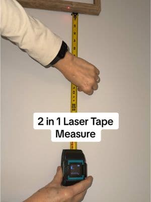 Got my handyman (aka Mom) a laser tape measure… now she’s officially leveling up 🤓📏 but honestly this little 2 in 1 thing is great! It has tons of options. You can switch the metrics, has magnets for working alone, usbc charging, etc! #diyqueen #toolupgrade #momthebuilder #tapemeasure #lasertapemeasure 