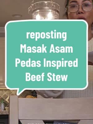 Reposting an old favorite! This video is extra special! It was from when we first moved here, and I was craving masak asam pedas but didn’t have all the ingredients. I had to improvise, and after that first bite—wow. Even though it was just inspired, I honestly have no words to describe it. So good, so comforting. I even used arugula as my ulam! Fast forward, now I know exactly where to go and which Asian store has what I need... haha! 😉😜  Masak Asam Pedas-Inspired "Beef Stew"  🍛 This dish is my take on Masak Asam Pedas, a Malay spicy tamarind gravy traditionally made with fish, beef, or chicken. 🍛 Some key ingredients were hard to find when we first moved here, so I had to get creative with substitutions—doing my best to stay true to the flavors I love. 🍛 Over time, I’ve learned to go with the flow. Even Asian markets don’t always have what I need, and that’s okay. ❤️ I make the best of what I have, enjoy the process, and keep cooking! 🤩  🛒Ingredients •500g Beef ( or chicken )  •2Tbs Cooking Oil •6 cloves garlic, slice •1 thumbsize ginger, julienne •1 habanero, slice •10 sprigs Fresh Thyme •1-2Tbsp Chilli Oil  •1 cup Liquid Beef Stock ( or Liquid chicken stock) •2Tbsp Soya Sauce •1 cube beef stock •1-2 stalk Lemongrass ( fresh is always better unless if you dont have then opt to Lemongrass paste •1 whole lemon, squeeze the juices •Salt and sugar to taste •1 Whole or half Large Red Onions, cut into wedges •Garnish with coriander leaves  👩‍🍳 Method as shown in the video  🍽Serves with piping hot rice, omelette and Arugula ( Ruccola / Rocket ). So so good!  Enjoy😘 #spicybeefstew #masakasampedasinspiredbeefstew #hotandeasyrecipe #recipeoftheday #habanero #habaneroaddict 