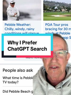 Here’s a good example of why I like ChatGPT search.  #greenscreen #chatgpt #search #ai #artificialintelligence #golf #attproam 