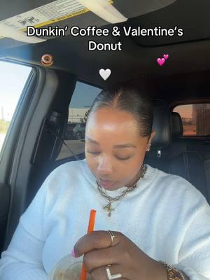 Dunkin’ coffee and their Valentine’s donut>> #dunkin #dunkindonuts #dunkinicedcoffee #icedcoffee #ValentinesDay #dunkinvalentines #coffee #fyp @Dunkin' 