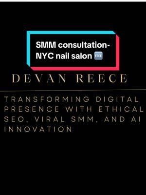 NYC Social Media Marketing  Look me up and message me on Upwork; “Devan Reece,” for your free consultation! Do you know somebody that I could help? Make sure to share this video with them!  If you liked this content, be sure to like, comment, and follow. See you again soon! 👋🏽 - #DevanReece  #SMM #SMMA #NYC #nailsalon #localbusiness #localbusinessowner #localseo #searchengineoptimization #socialmediamarketing #socialmediamanager #socialmediatips #facebookads #paidads #newyorkcity #forhire 