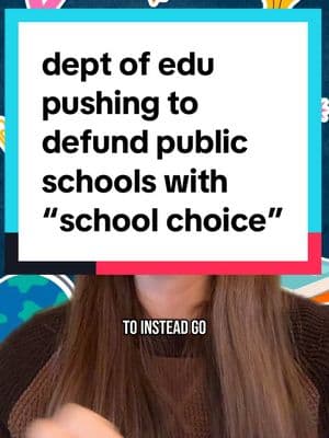 that post is from the dept of education - now pushing to defund public schools #deptofeducation #fundpublicschools #schoolchoice 