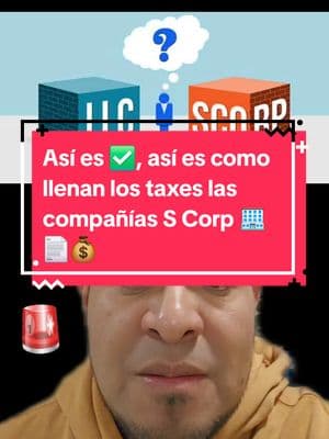 Así es ✅, así es como llenan los taxes las compañías S Corp 🏢📄💰 #scorp #ccorporation #irs #taxesdenegocios #samyourtaxes #taxes 