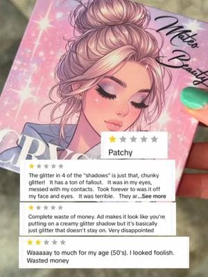 When someone leaves a 1⭐️ review based on user error or not even reading a products description it’s extremely frustrating. Your reviews matter. If there is something else I can do to improve this please let me know. Yes some don’t like pressed glitter shades but on the other side some LOVE pressed glitters.  I have done everything in my power to show this palette off as well as create an in depth product description.  #storytime #behindthescenes #smallbusinessjourney #makeupasmr #satisfyingmakeup #armswatches  