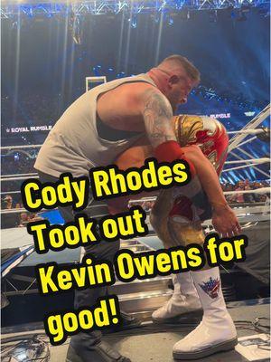 #codyrhodes @Cody Rhodes took out #kevinowens for good with this crazy ladder / table spot! #WWE #wweroyalrumble #RoyalRumble #americannightmare #ko #championship #dead #prowrestlingtiktok #prowrestling #wrestling #wrestler #wrestlingtiktok #wrestlingtok #wrestletok #ringside #wow 