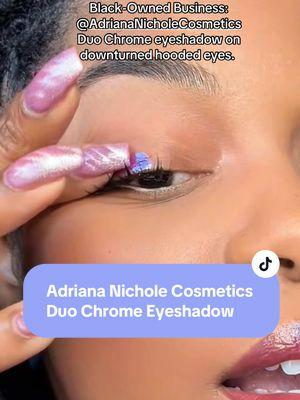 This @Adriana Nichole Cosmetics duo chrome eyeshadow is THE TRUTH. I’ve been told for so long not to put shimmer on hooded eyes, but it’s a LIE. You can wear this eyeshadow on its on like I did in the video or put it over another eyeshadow! I want more colors now. It’s such an easy look and makes it seem like you spent a lot of time on your makeup. If you’re trying to get the ‘wet look’ eyeshadow look— this is it! #adriananicholecosmetics  #duochromeyeshadow #shimmershadow #hoodedeyesmakeup #creatorsearchinsights #shimmereyeshadow 