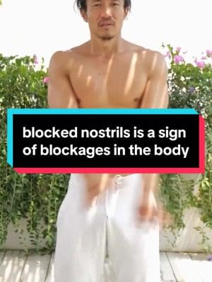 How well you can breath through your nostrils is a direct indicator of the health in your body If both of your nostrils are both FULLY open, it represents good flow of energy and circulation, which increases your quality of health. Fully open nostril is like breathing through your mouth. Absolutely no blockage or resistance. Most people have blockages inside and cannot recall the last time their nostrils was fully open. It’s common to have one nostril to be more open than the other. There still represents a blockage on one side. If you’re right nostril is blocked, it means that your logical side is not performing well. (Left hemisphere of the brain.) if you’re left, nostril is blocked, then you’re lacking the ability to feel or connect to your intuition. (right hemisphere of the brain) #movement #practice #wellnesstips #health #pfy #exercises #blocked #nostrils #blockage #body  #breathe 
