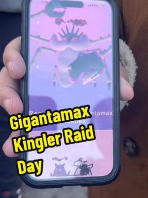 Gigantamax Kingler Raid Day #pokemongo #kingler #pokemongoevent #gigantamax 