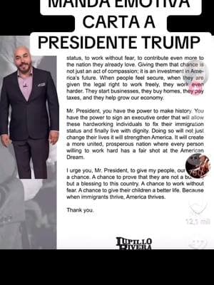 LUPILLO RIVERA MANDA EMOTIVA CARTA A PRESIDENTE TRUMP 💚🤍❤️ #trump #lupillorivera #jennyrivera #chiquisrivera #abejareina #mariposadebarrio #mariposaazul #pedrorivera #latinos #mexico #arribamexico #parolaboral3defebrero2025 #cenadores #gobernadortim 