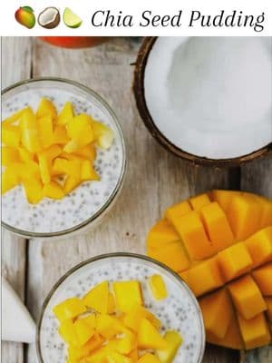 High Protein Mango Coconut Chia Seed Pudding 🥭🥥🍋‍🟩 35g protein, 12g fiber, 351 calories Mango Coconut Chia Seed Pudding Recipe Ingredients Serves 1 * For the Chia Pudding Base:     * 3 tbsp chia seeds (high in fiber and omega-3s)     * 1/2 cup unsweetened light coconut milk      * 1 serving vanilla protein powder (choose a low-carb, low-sugar brand) * Toppings:     * 1/4 cup mango      * 1 tbsp unsweetened shredded coconut     * Lime Zest Instructions 1. Prepare the Chia Pudding Base:     * In a bowl, whisk together the chia seeds, coconut milk, and vanilla protein powder,      * Make sure the protein powder is fully dissolved.     * Let the mixture sit for 5 minutes, then whisk again to prevent clumping.     * Cover and refrigerate for at least 2 hours or overnight, until the chia seeds have expanded and the mixture is thick and pudding-like. 2. Assemble the Pudding:     * In a glass or jar, layer the chia pudding and mango cubes.     * Top with unsweetened shredded coconut and lime zest #chiaseedpudding #chiapudding #highproteinbreakfast #easybreakfastrecipes #chiaseeds #sugarfreebreakfast #mealprep