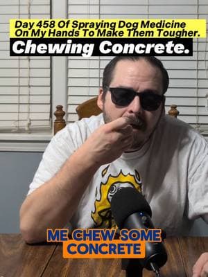 Day 458 Of Spraying Dog Medicine On My Hands To Make Them Tougher. Chewing Concrete. #roughhands #dogmedicine #ironfist #martialarts #sandpaper #boxing #badmintontraining #toughhandspray #dogspray #softhands #bluecollar #asmr #oddlysatisfying #microfibertowel #skincareroutine #fistofthedogmedicine #fyp 