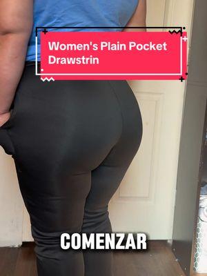 Women's Plain Pocket Drawstrin #pants #ropadefrio #ropapraelfrio #tiktokshopfinds #tiktokshopping #14defebrero #diadelamorylaamistad 