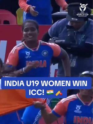 HISTORY MADE! 🏆🇮🇳 The Indian U19 Women’s Cricket Team has conquered the world, winning the ICC U19 T20 World Cup! A moment of pride, a moment of inspiration—these young stars have set the stage for the future of women’s cricket in India. #cricket #icc #india #womenscricket #u19 #indiacricket #sports #viral 