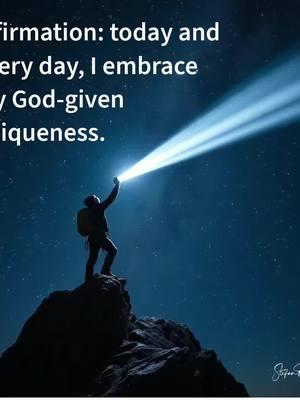 #Affirmation #GodGivenTalent #GodGivenUniqueness #Blessings 