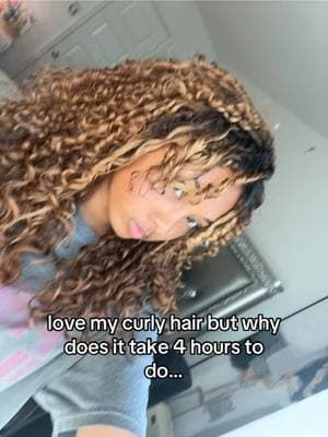 It’s such tedious process 😭  #fyp #curlyhair #curlyhairinspo #nopartcurlyhair #foryoupage #lovehaterelationship 