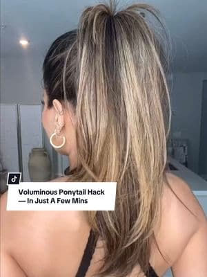 Voluminous Ponytail Hack — In Just A Few Mins Pt.III✨ #fyp #hairtok  Today’s Affirmation: “If you want to give light to others you have to glow yourself” – Thomas S. Monson Here’s another mini #hairtutorial on how to give yourself a voluminous ponytail!  Absolutely love this hack, and it’s so easy to do! TAG someone who would love this, and don’t forget to save it to refer back to when getting ready! • #hairstyles #hairideas #beautytips #beauty #todayslook #OOTD #glam #tutorials #hairtransformation #grwm #style #hairstyle #hairtutorial #foryoupage 