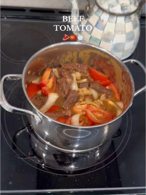 MAKE BEEF TOMATO WITH NIKO🍅🥩🍽️ #cooking #cookingtiktok #cookingtips #cookingideas #DinnerIdeas #cookwithme #couplesoftiktok #couplegoals #couples 