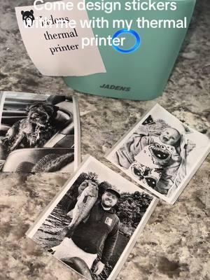 This mini thermal sticker maker is so fun! In under 5 seconds you can print photos, mini coloring pictures, text for labels, and so much more! This is so nice for labeling bins for decorations or kids toy storage! On sale for $20 right now! #jd #jadensprinter #miniprint #portableprinter #fyp #stickers #fun #color #coloringbook 