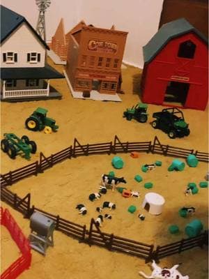 Best thing I ever inherited ❤️ #tratters#tractors#tractorplayset#boymom#farm#farmplayset#playset#oldtoys#vintage#boymomthings 