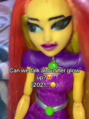 I will never forgive myself for butchering her face… ||also hello most underrated doll line?!!#monsterhigh #monsterhighdolls #restyle #fyp #GlowUp #starfire 