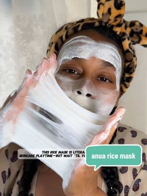 This mask leaves my face feeling so smooth and hydrated #kbeautyhacks #ricemask #glassskin #anuaricecleanser #anuaricemask #koreanskincare  #koreanglassskin #skincareroutine #riceenzymepowder #riceskincare #anuaskincare #facemask   #koreanskincareroutine #glassskin