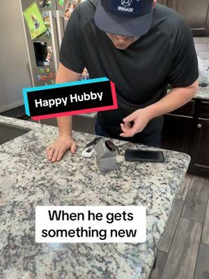 When he gets something new #husbandlife #WirelessPhoneCharger #Charger #wireless 