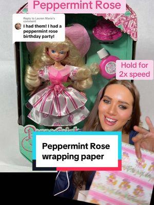 Replying to @Lauren Marie I found some old Peppermint Rose scented wrapping paper! #greenscreen #peppermintrose #peppermintrosedoll #pepermintrosewrappingpaper #90stoys #90skids #90snostalgia #barbie #mattel #popculture #heymarianne 