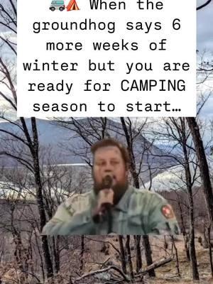 Enough of your groundhog nonsense Phil! 🤣 ❓Are you ready for spring and camping season?  #camperlife #campers #camping 