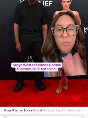 What is happening?! I’m still processing  #grammysredcarpet #grammys2025 #kanyewest 