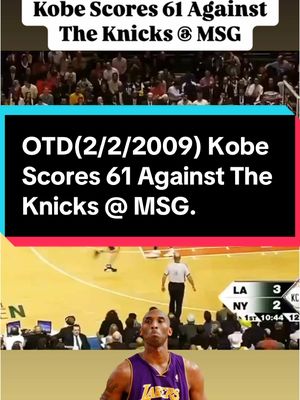 On this day (2/2) in 2️⃣0️⃣0️⃣9️⃣ The Late Great Kobe Bryant scored 61 points against The Knicks at Madison Square Garden. 🏀 #kobebryant #blackmamba #mambamentality #icon #legend #lakers #lakernation #msg #nyc #knicks #explore #contentcreator #jamonboltonshow 