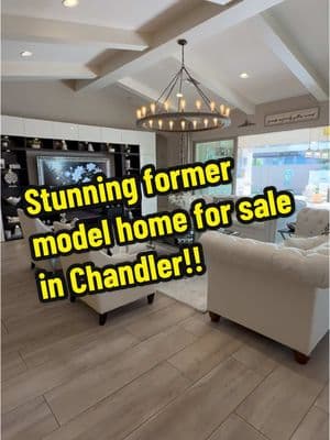 This stunning former model home is available now!  5 bed, 3.5 bathrooms, 4,007 sq ft Located in Chandler 🏜️ Can you guess how much it's listed at? #arizona #chandler #chandleraz #chandlerrealtor #chandlerrealestate #movingtoarizona #realestate #azrealestate #realtor #fyp #foryoupage #hometour 