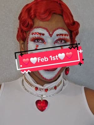 Feb 1st Day 1 from MoE's 14days of Valentineday Challenge ❤️🤍💘Cupid 💘🤍❤️ @MoEUnique82  #transition #faceart #makeuptransition #facejewels #glittermakeup #creativemakeup #faceartmakeup #14daysofvalentines #14daysofvalentinesdayoutfits #14daysofvalentinesdaychallenge #14daysofvalentinesmakeup #14daysofvalentinesday #14daysoflove #14days #Cupid #bowandarrow #redandwhiteoutfit #redandwhite #redhair #redglitter #redlips #cupidcosplay #HeartFace #heartfacemakeup #loop 