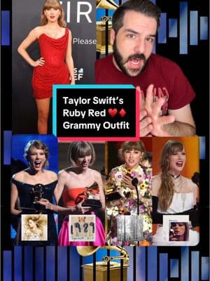 Replying to @Theblondedispatcher Taylor Swift STUNNING in a Ruby Red Grammy’s Dress ♥️♦️♥️ #GrammyAwards #TaylorSwiftGrammyOutfit #RubyRed #WizardOfOz #AOTY #MineOnMyUpperThigh 