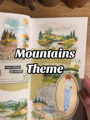 Mountains Theme request by @minch Hope you like it ✨ #asmr #junkjournal #creativejournal #journalingideas #junkjournalasmr #scrapbooking #montains #aesthetic #foryoupage #fyp 