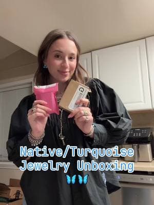 Jewelry unboxing!!🦋🦋 @616 Drip- Bridget Weller ✙ @Hespera Jewelry Designs #nativejewelry #unboxing #turquoise #SmallBusiness #handmade #hespera #turquoisejewelry 