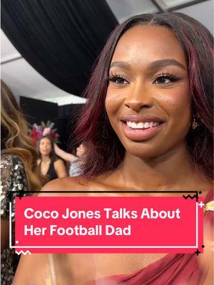 Who else is just now learning that @cocojones is from a #Football family? Our west coast editor, @Jessica Radloff, being the St. Louis Rams fan she is, just had to send a message for Mike Jones, via his #Grammy-nominated daughter. #2025Grammys #Grammys #67thGrammys #StLouisRams #NFL