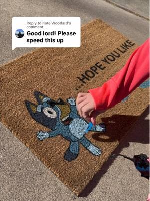 Replying to @Kate Woodard I wish it was really this fast. 😅😅😅 #asmr #bluey #doormat #DIY #asmrsounds #asmrvideo #art #diydoormat #blueydoormat #doormats #customdoormat #asmrcommunity #asmrcrunch #homedecor #handmade #decor #craft #diyhomedecor #diyproject #diycraft #cricut 