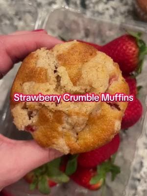 Not sure how much batter actually made it into the oven. They were still berry good though! 🍓 Link to the recipe below:  https://pin.it/1VRITnPRz #strawberrymuffins #strawberry #baking #toddlerchef 