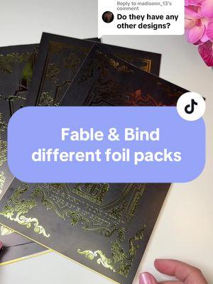 Replying to @madisonn_13 here are the different packs that @Fable & Bind offer! #bookfoiling #BookTok #rebinding #bookmakeover #fableandbind #nocricut #onyxstorm #thatsmybookshelf 