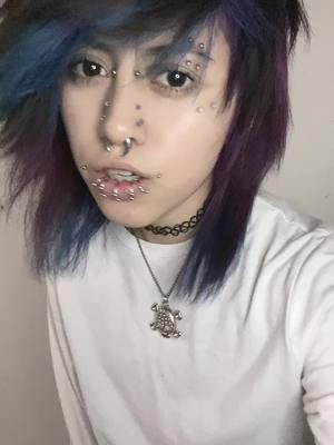 new hair #piercings #piercinglover  #lippiercings #bodymods #tattoos #emohair #emo #emogirl #stretchedseptum #gauges #gauge #makeup #dahliabites #scene #hispanic  #fyp #07 