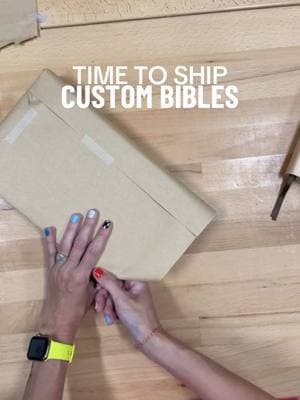 We always want the process of opening a custom bible to be a fun one! Totally worth the time it takes to wrap and package each one. #biblerebinding #custombible #fullgrainleather #shipping #shipwithme #smallbusinesscheck 