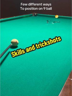 Different angles to play with cue ball to position on 9 ball  #8ball #8ballpool #howtoplaypool #pooltabletrickshots 