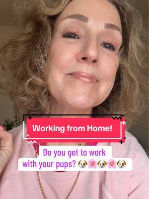 I work from home and will never go back! #workfromhomelife #notwithoutmydogs #adoptdontshop❤️ #kbeautylovers #oversixtystyle #rescuedogsoftiktok #dogmomsoftiktok 