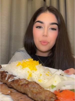 Didn’t realize my nephew’s iPad was so loud lol however  Shamshiry is always SO GOOD  #fyp #eatwithme #foodietiktok #mukbang #foodies #persian #persianfood #kabob #kabobtok #iraniantiktok #iranianfood 