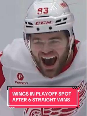 Alex DeBrincat’s OT winner and Detroit’s sixth straight W just put the Red Wings in a playoff spot 📈 @Detroit Red Wings #hockey #redwings #hockeytok #NHL 