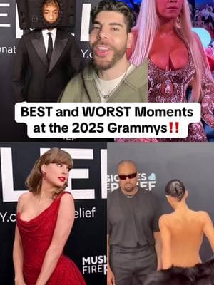 Best and worst moments that the 2025 Grammy Awards! 😳 #grammys #grammys2025 #grammy #taylorswift #beyonce #kanyewest #kendricklamar #notlikeus #entertainment #news #trending #fyp 